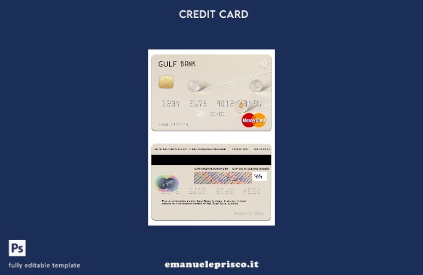 modello mastercard della Banca del Golfo dell'Algeria in stile verificato